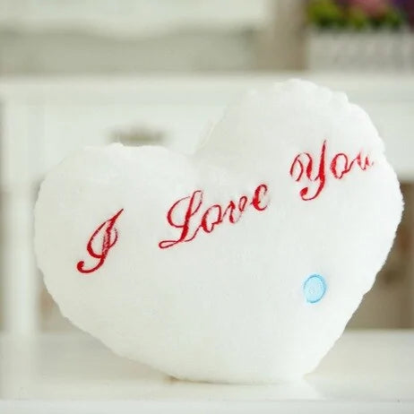 Valentine I ♥️ You Luminous Heart Pillow