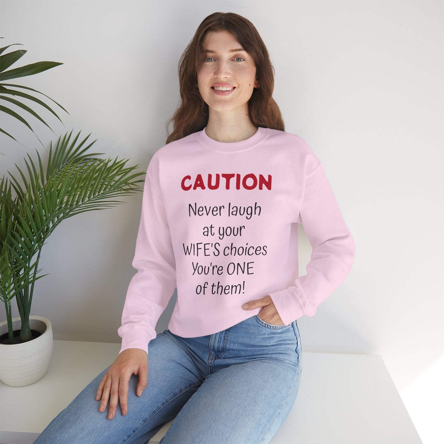 Unisex Crewneck Sweatshirt - Funny Valentine Text Message, Valentine'sDayGifts FunnySweatshirt