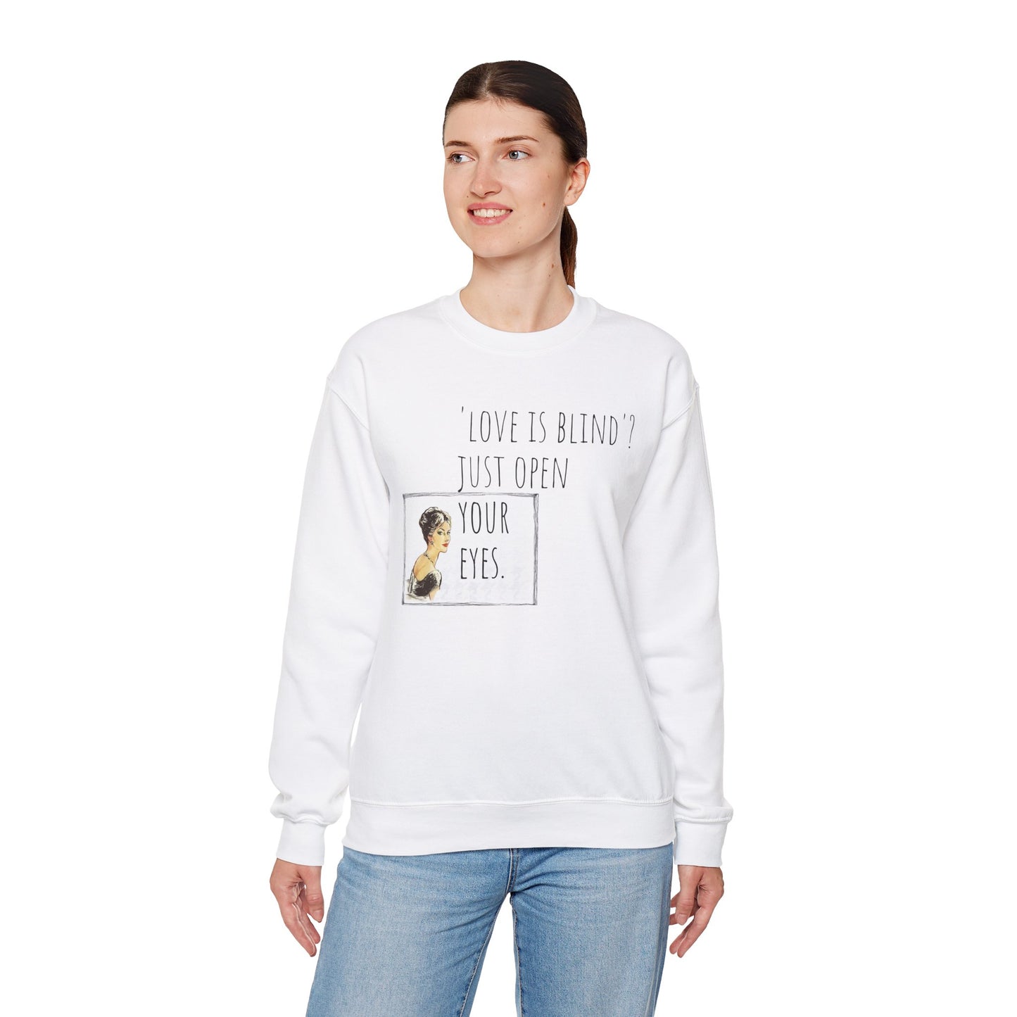 Funny Valentine Crewneck Sweatshirt for Women's