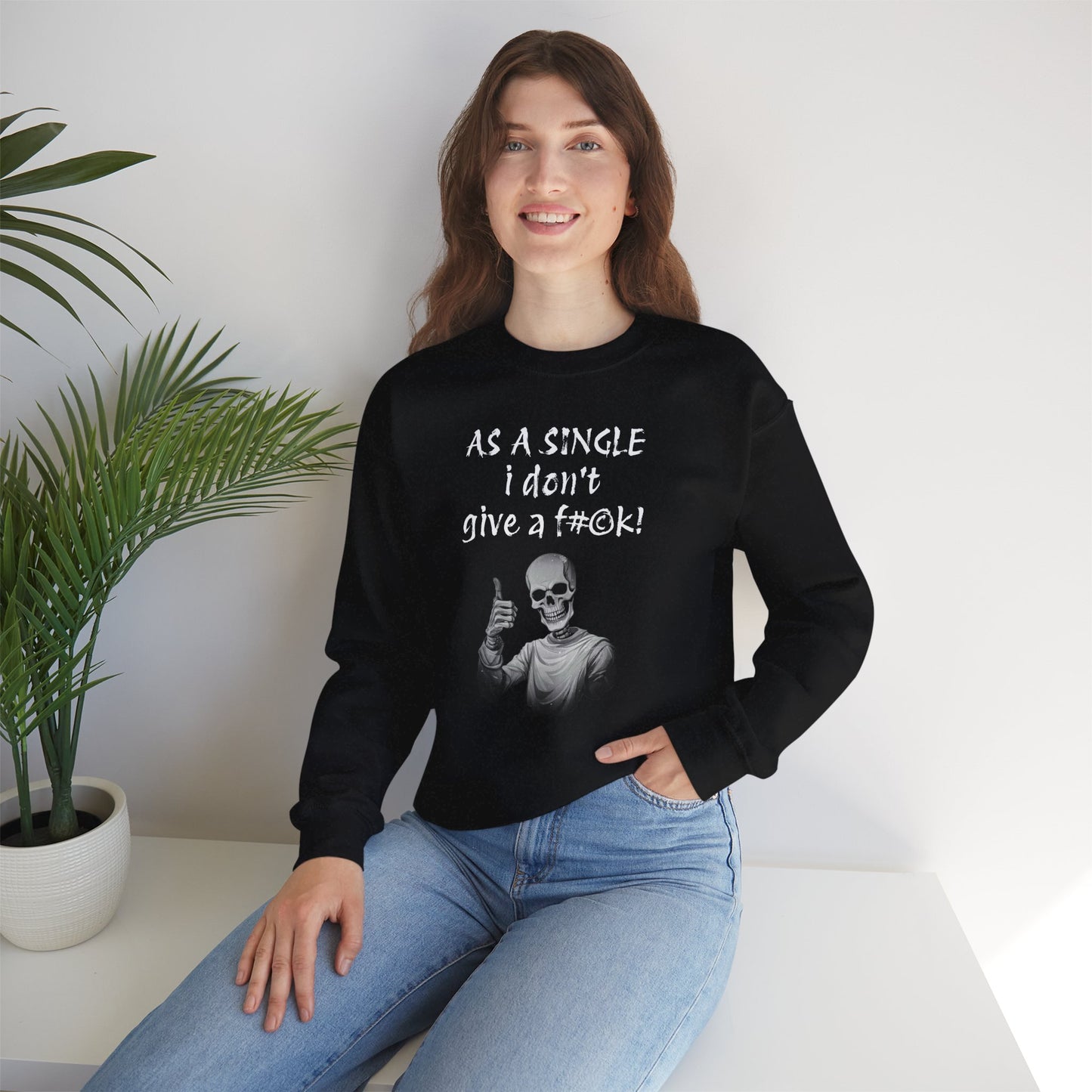 Funny Skeleton Unisex Sweatshirt - I'm Single Valentine Vibes, ValentineQuotes, ValentineUniqueGifts, ValentineText, ValentineLovers