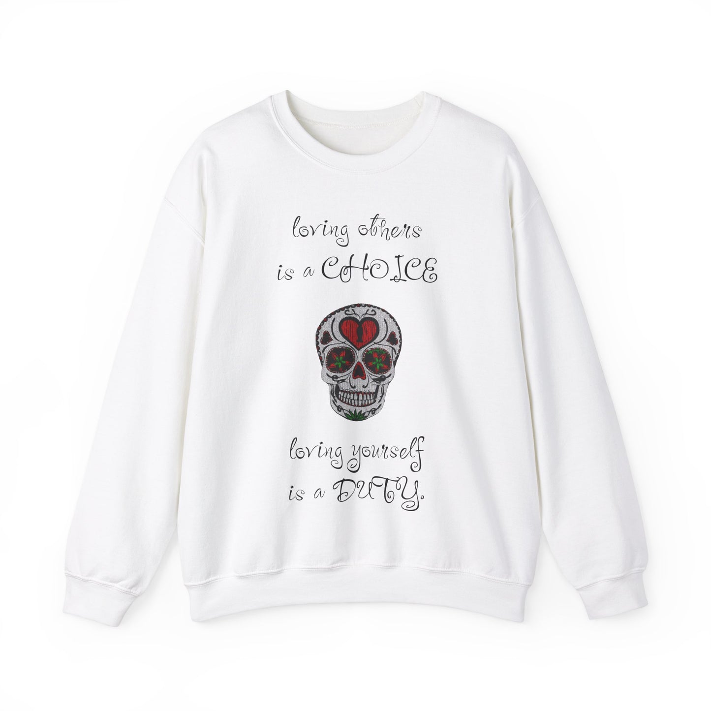 Valentine's Day Skull Unisex Crewneck Sweatshirt - Funny Valentine Quotes