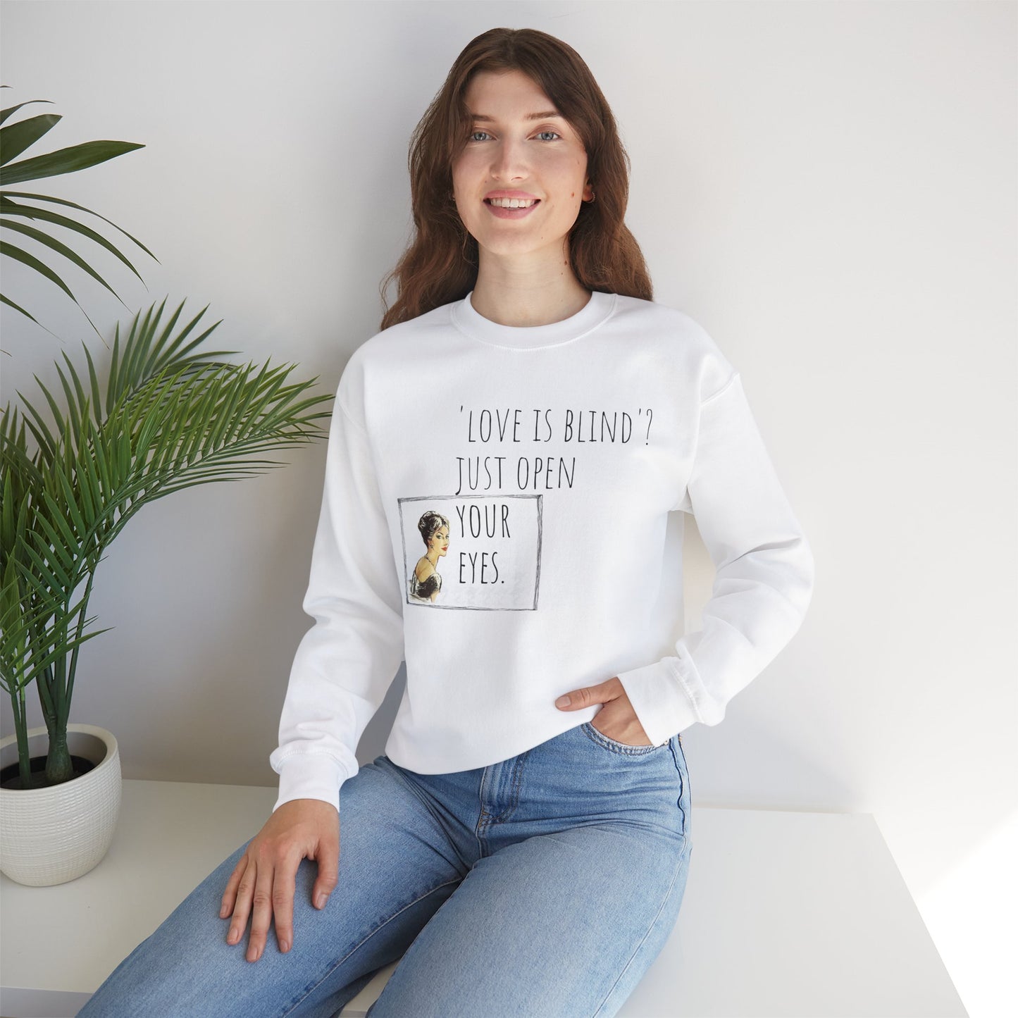 Funny Valentine Crewneck Sweatshirt for Women's