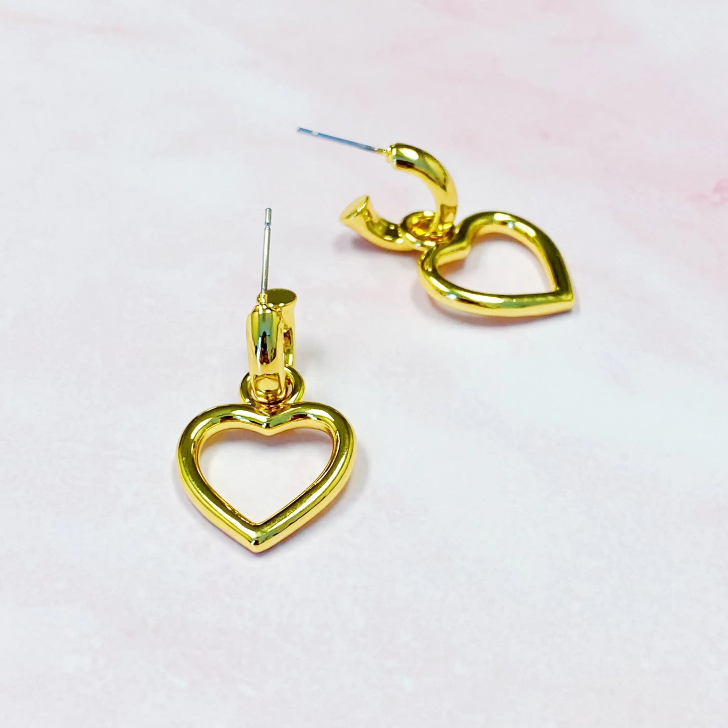 Love Heart Drop Earrings