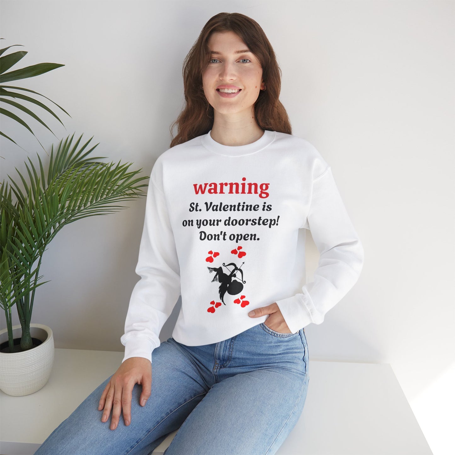 Cupid Valentine Funny Crewneck Sweatshirt