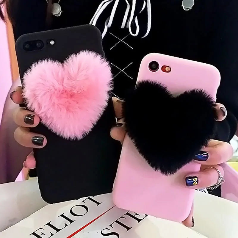 Furry Love Heart iPhone Case