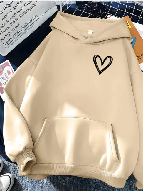 Kangaroo Pocket Love Hooded Sweatshirt