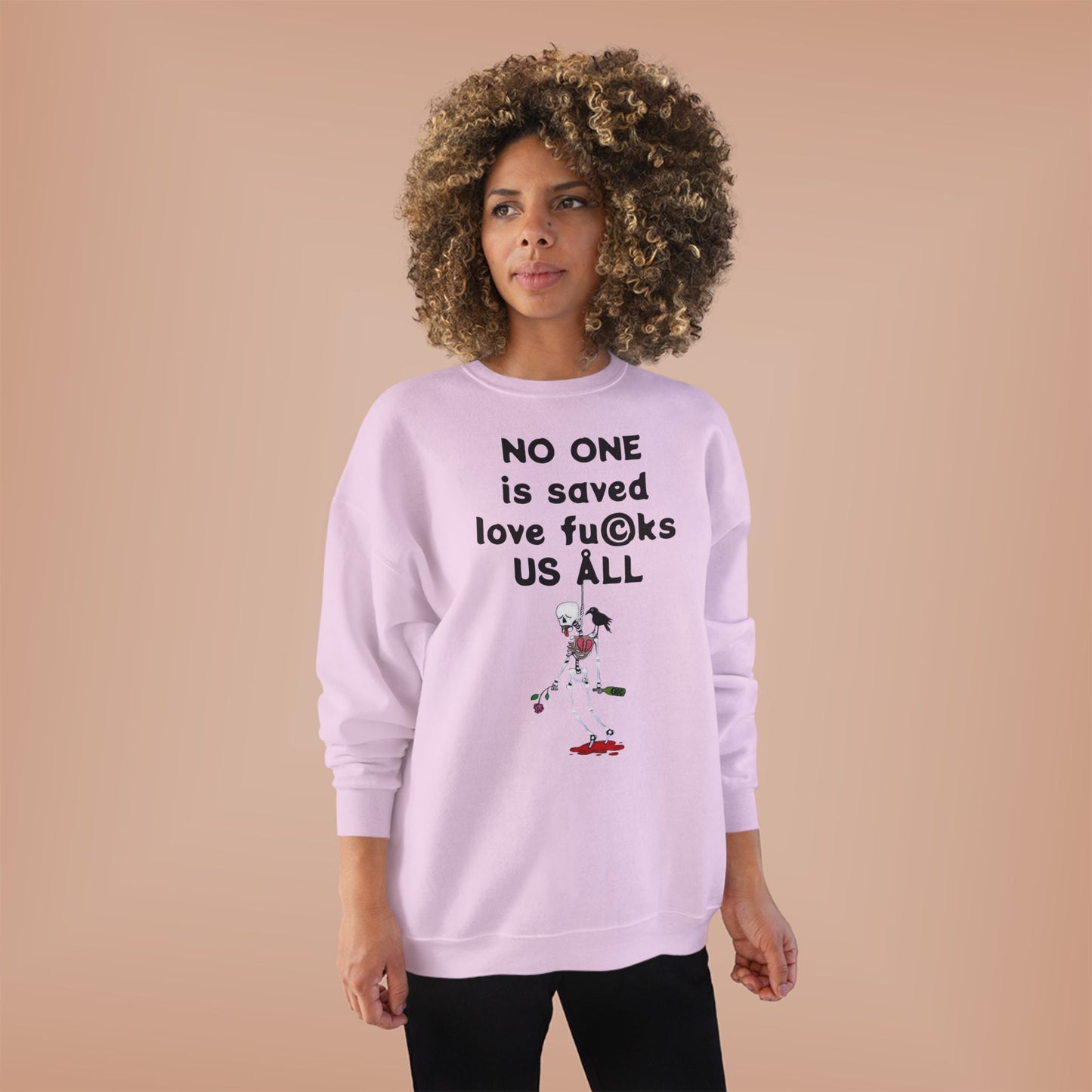 Disappointed in Love - Funny Drunky Skeleton EcoSmart Unisex Sweatshirt