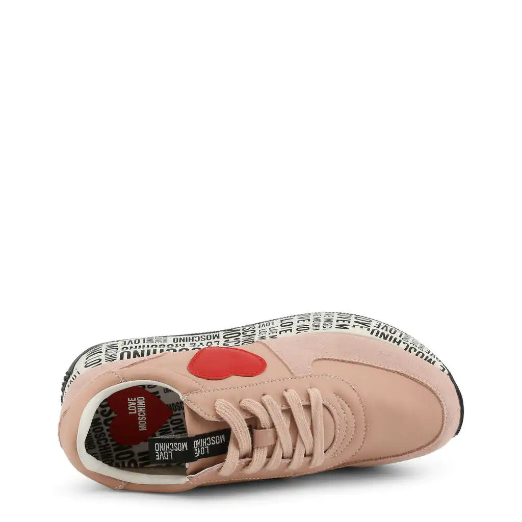 Love Moschino Pink Edition Sneakers - Red Heart Design