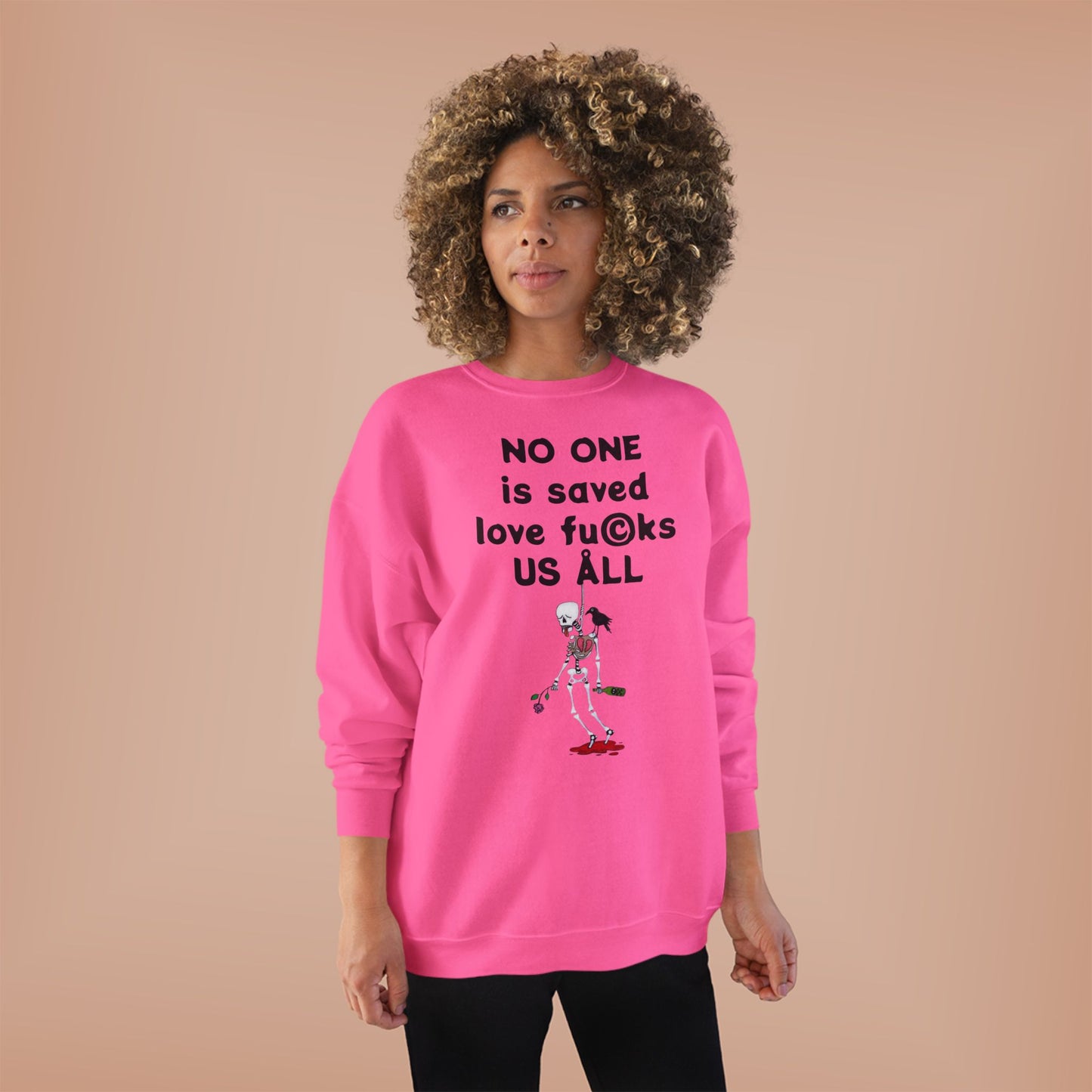 Disappointed in Love - Funny Drunky Skeleton EcoSmart Unisex Sweatshirt