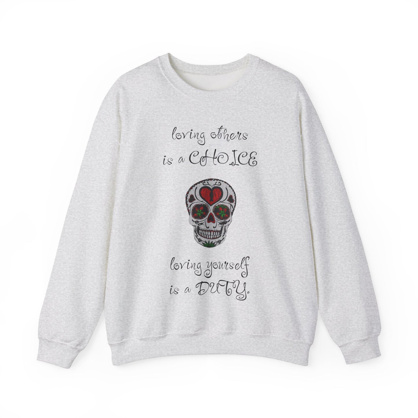 Valentine's Day Skull Unisex Crewneck Sweatshirt - Funny Valentine Quotes