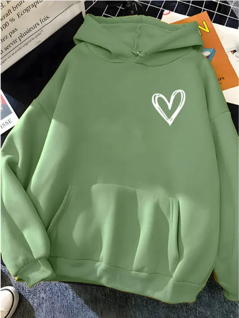 Kangaroo Pocket Love Hooded Sweatshirt