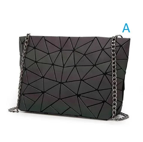 Sleek Luminous Geometric Laser Bag for Women