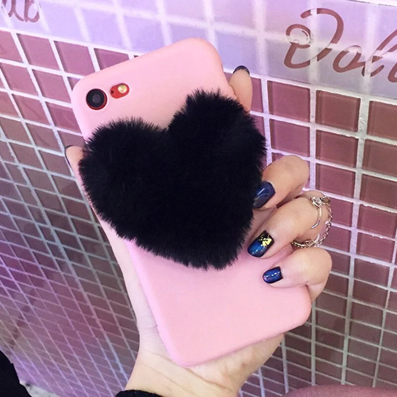 Furry Love Heart iPhone Case