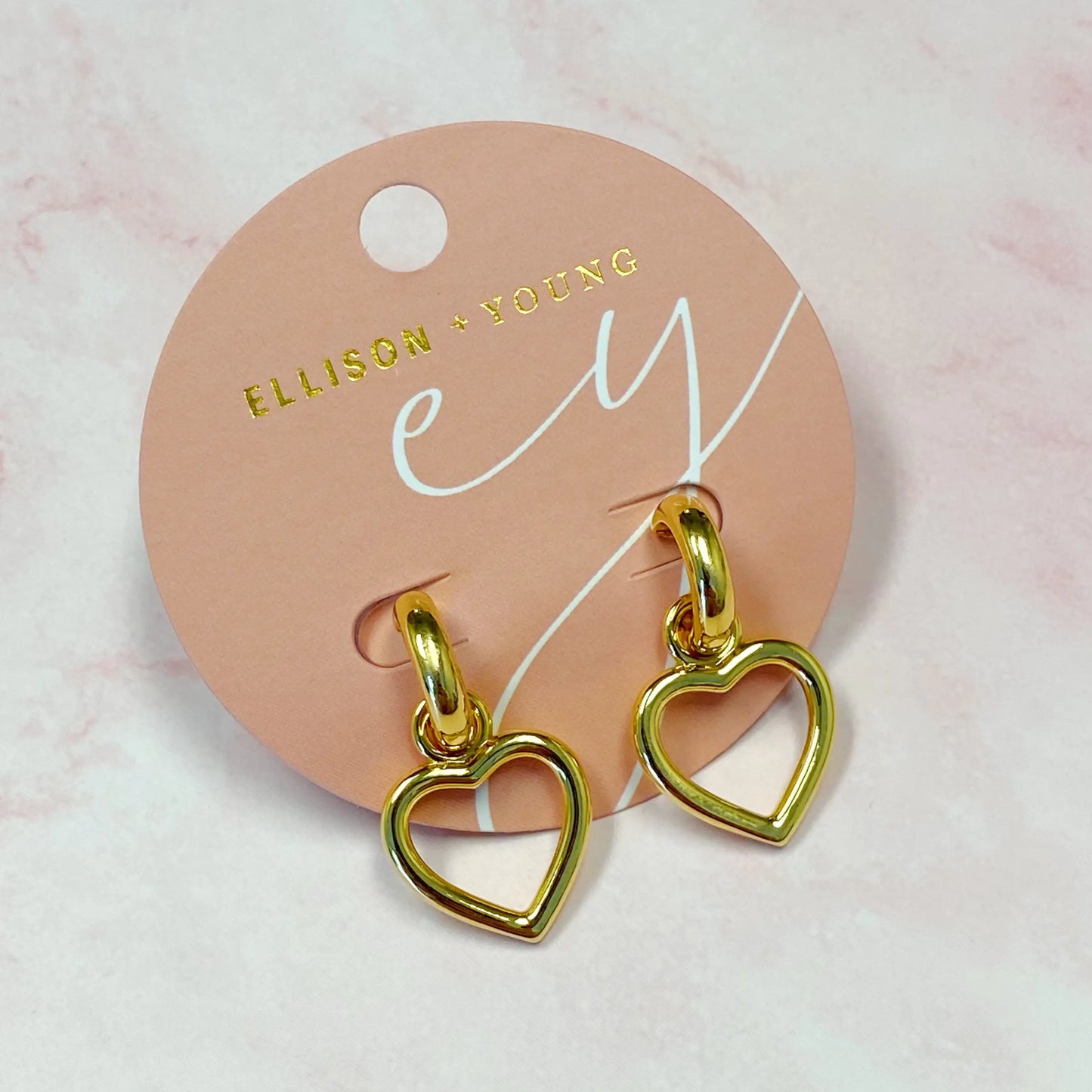 Love Heart Drop Earrings