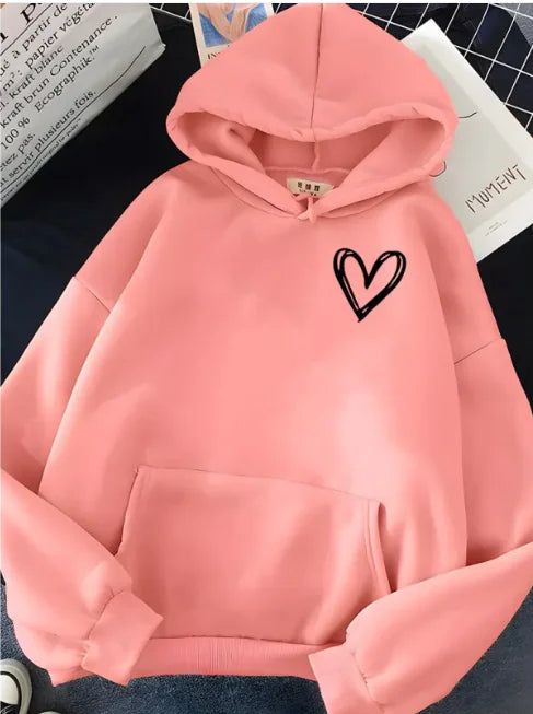 Kangaroo Pocket Love Hooded Sweatshirt