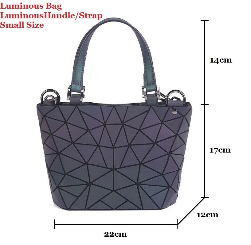 Sleek Luminous Geometric Laser Bag for Women