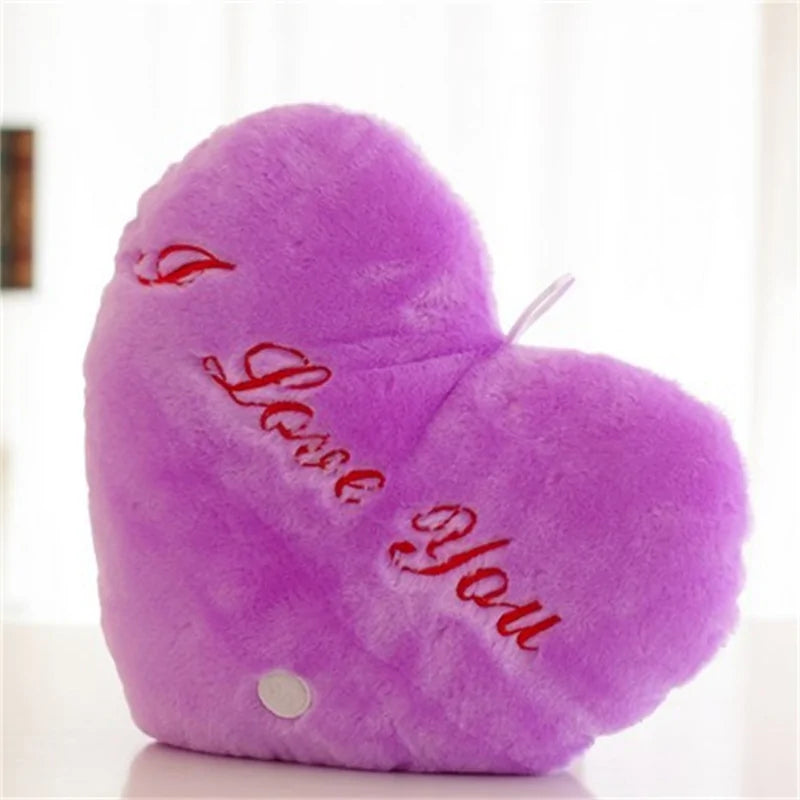 Valentine I ♥️ You Luminous Heart Pillow