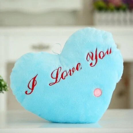 Valentine I ♥️ You Luminous Heart Pillow