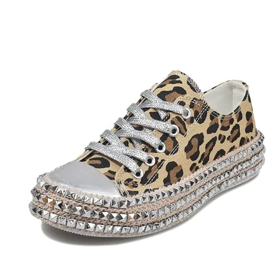 Leopard Women's Canvas Sneakers