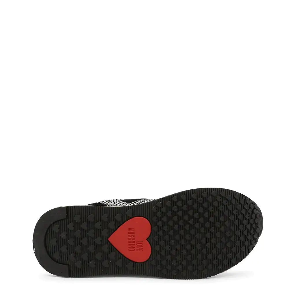 Love Moschino Heart Sneakers - Crystal Studded Black Edition