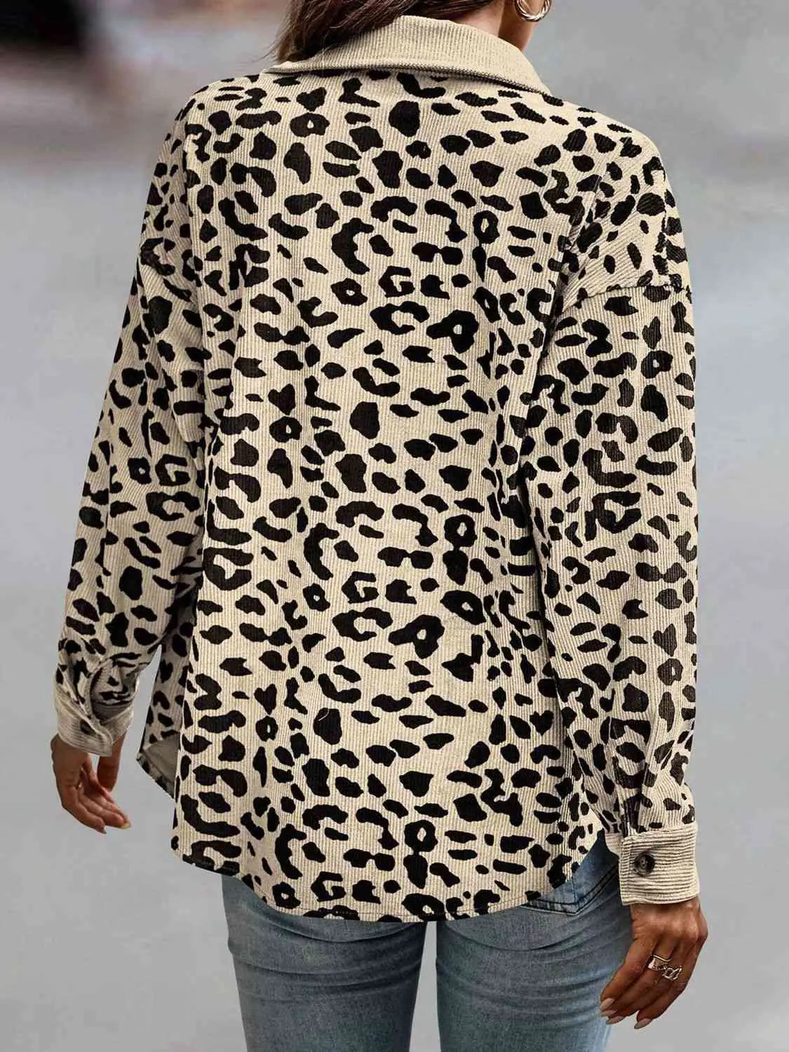 Leopard Buttoned Outfit Women's Jacket