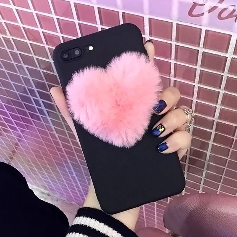 Furry Love Heart iPhone Case