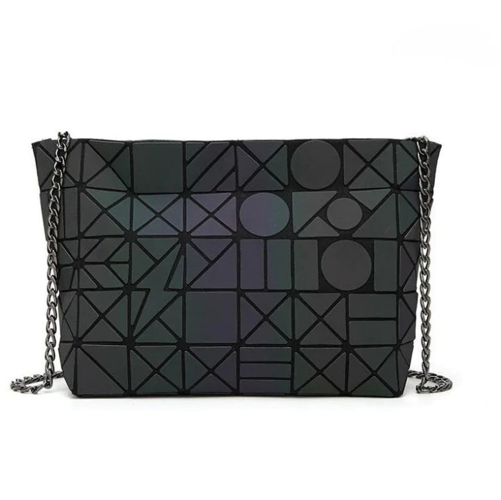 Sleek Luminous Geometric Laser Bag for Women