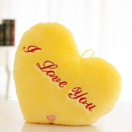 Valentine I ♥️ You Luminous Heart Pillow