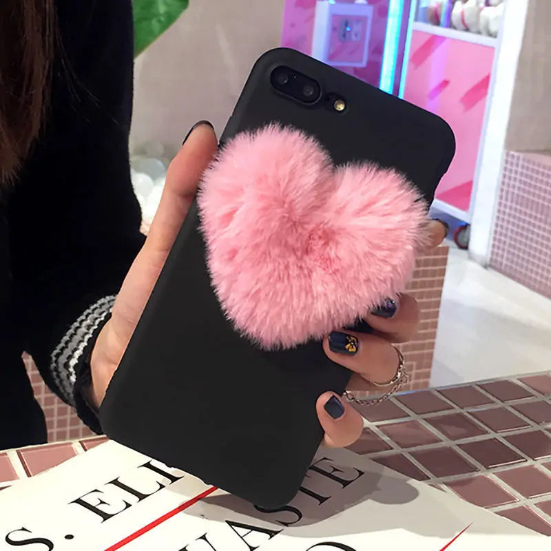 Furry Love Heart iPhone Case