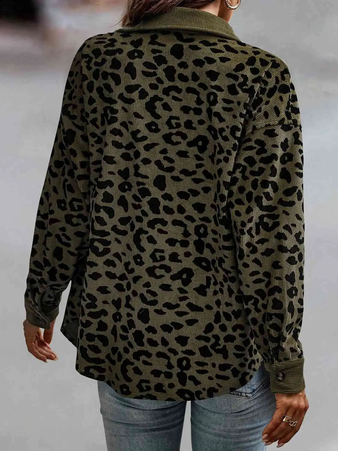 Leopard Buttoned Outfit Women's Jacket