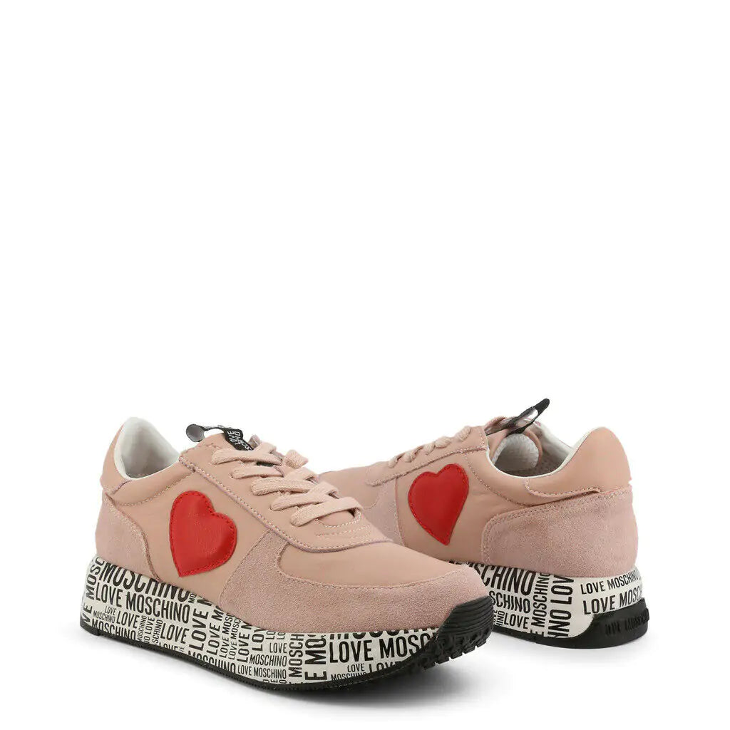 Love Moschino Pink Edition Sneakers - Red Heart Design