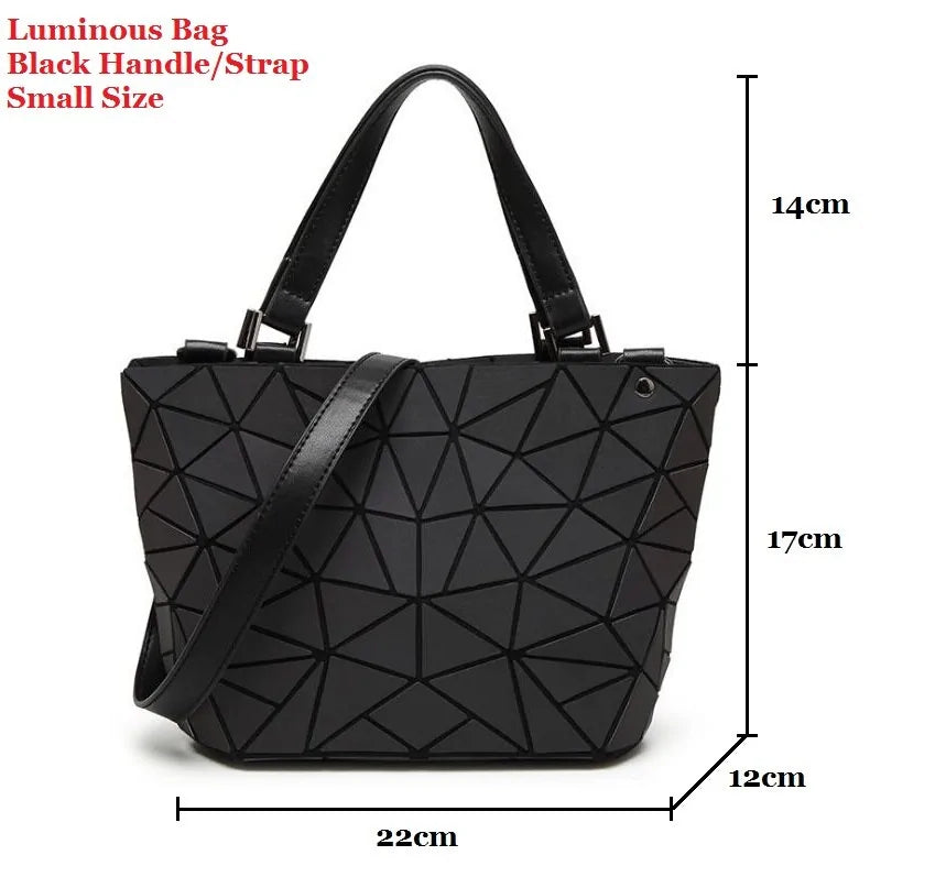 Sleek Luminous Geometric Laser Bag for Women